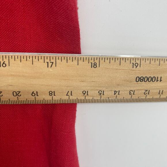 Coldwater Creek Dress Women’s 14 Red Linen Bicycle Embroidered Whimsical - Picture 6 of 8